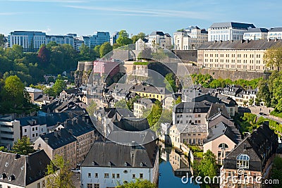 View on Grund, Luxembourg Stock Photo