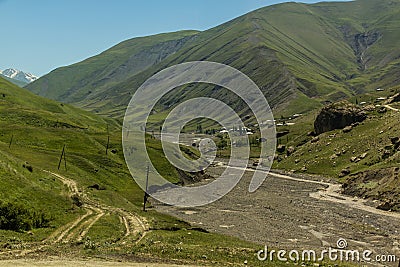 View of Gudiyalchay river canyon, Azerbaij Stock Photo