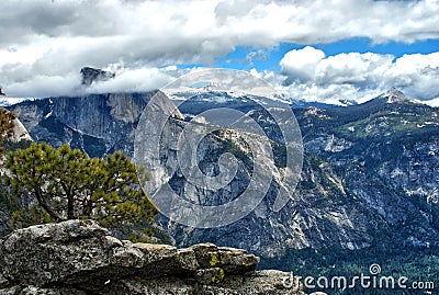 Half dome in yosemite national park, california usa Stock Photo