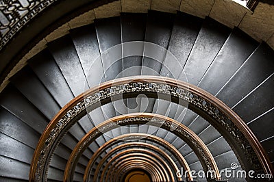 Arrott Building - Half Circular Spiral Marble Staircase - Downtown Pittsburgh, Pennsylvania Stock Photo