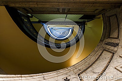 Arrott Building - Half Circular Spiral Marble Staircase - Downtown Pittsburgh, Pennsylvania Stock Photo