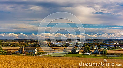 View of Hanover, Pennsylvania from Hershey Heights. Stock Photo