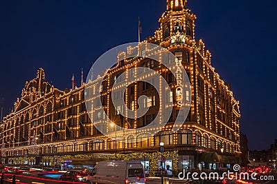 View Of Harrods With Christmas  Decorations  Editorial Photo 
