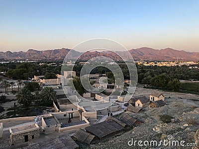 View on the Hatta city and mountains UAE Stock Photo