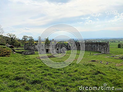 A view of Haughmond Abbey Stock Photo