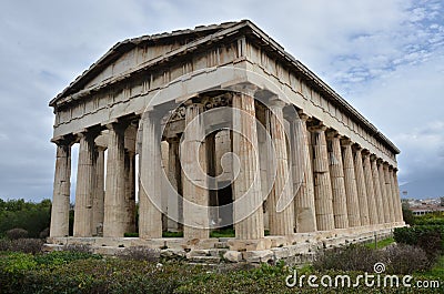 View of Hephaistos Temple Stock Photo