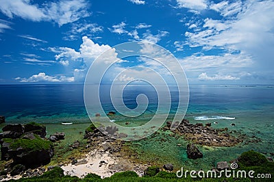 The View from HIGASHI HENNA Cape, Okinawa Prefecture/Japan Stock Photo