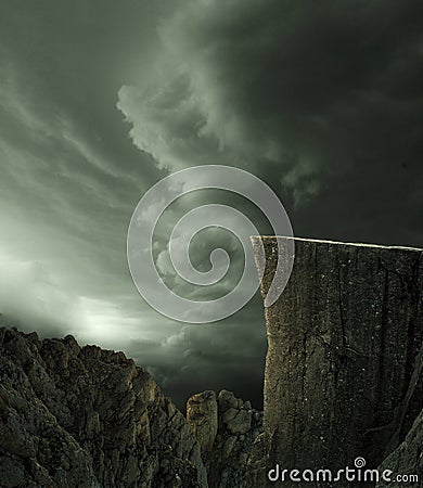 A view of the high cliff tops for the background Stock Photo