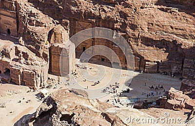 View from High Place of Sacrifice. Petra. Jordan. Editorial Stock Photo
