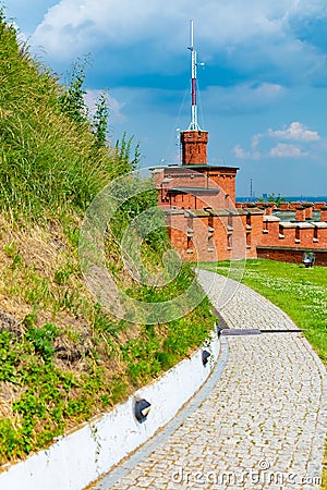 View of the hill called Kosciusko Mound in Krakow in Poland Stock Photo