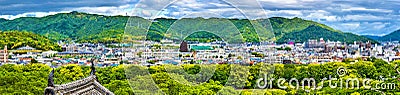 View of Himeji city from the castle - Japan Stock Photo