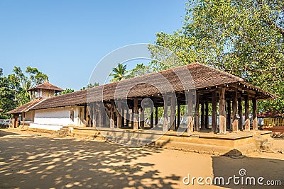 View at the Hindi Temple Embekka Devalayaa in Udunuwara - Sri Lanka Stock Photo