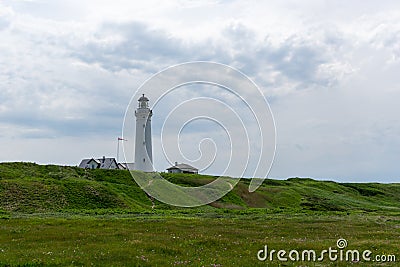 View of the Hirtshals lighthouse in northern Denmark Stock Photo