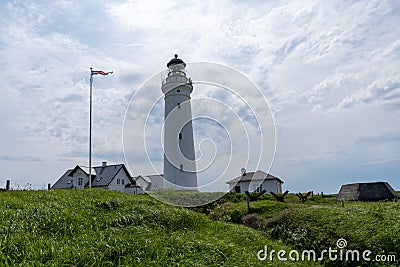 View of the Hirtshals lighthouse in northern Denmark Stock Photo