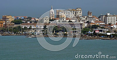 View of the historic center of Cartagena, Colombia Editorial Stock Photo