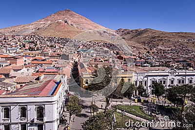 View of the historic center of Potosi, Bolivia Stock Photo