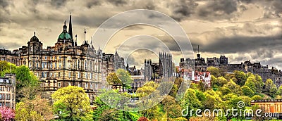 View of the historic centre of Edinburgh Stock Photo