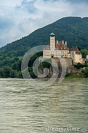 View of the historic Schloss Schönbühel, Editorial Stock Photo