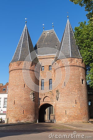 View of the historic town gates in a summer morning Editorial Stock Photo