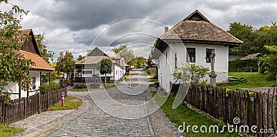 View of the historic village center of Holloko Editorial Stock Photo