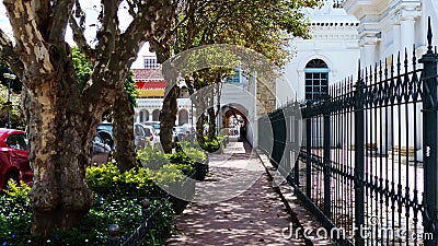 View at historical buildings at center of Cuenca, Ecuador Stock Photo