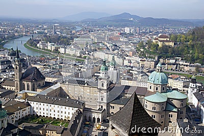 View of historical center of Salzburg, Austria Stock Photo