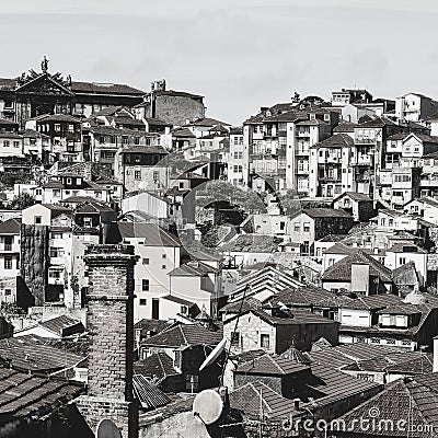 Traditional Portuguese facades Stock Photo
