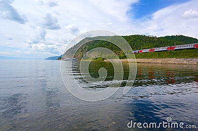 View on historical Circum Baikal Railway Stock Photo