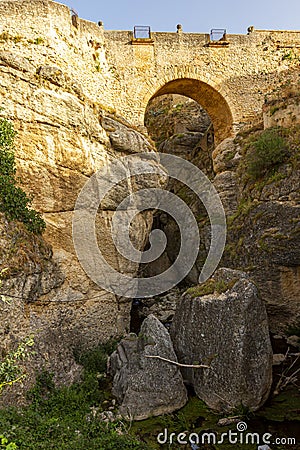 View of the historical Puento Nuevo new bridge Stock Photo