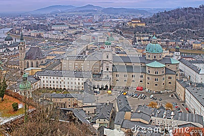 View from Hohensalzburg Castle. Salzburg, Austria. Editorial Stock Photo