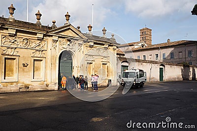 `Hole of Rome` on the Aventine Hill in Rome, Italy Editorial Stock Photo