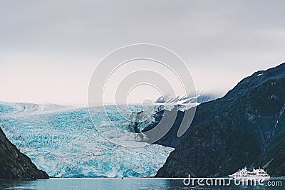 View of Holgate Glacier in Kenai Fjords National Park Stock Photo