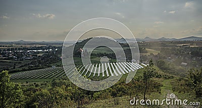 View from Holy hill over Zahorany village Stock Photo