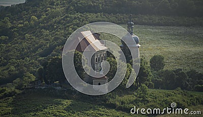 View from Holy hill over Zahorany village Stock Photo