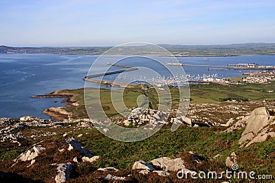 View from Holyhead Mountain Stock Photo