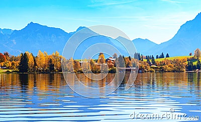 Hopfensee lake.Bavaria, Germany Stock Photo