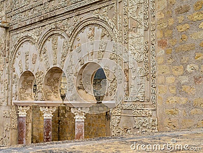 View of the House of Ya`far in the ruins of the Medina Azahara Editorial Stock Photo