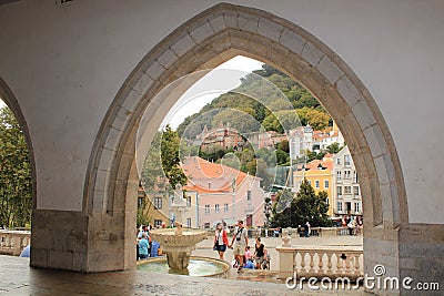 Old town and municipal building of Sintra, Portugal, Europe Editorial Stock Photo