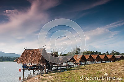 View of Huay Tung Tao Lake in Chiang Mai, Thailand Stock Photo