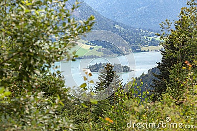 Panoramic view of the Schliersee Stock Photo