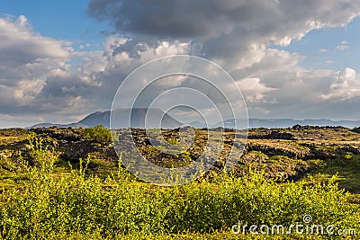 View of the Icelandic wilderness in the northern part of the country, Iceland Stock Photo