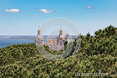 View of Igreja de Sao Vicente de Fora from Castelo de Sao Jorge, Lisbon, Portugal Stock Photo