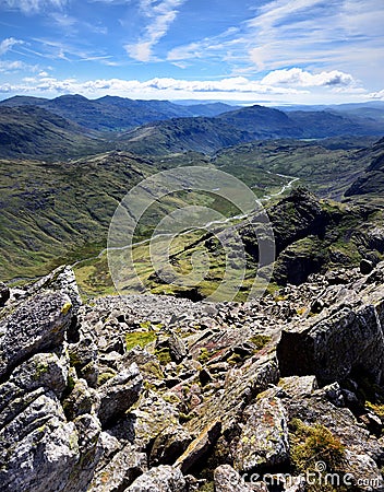 The view from Ill Crag Stock Photo