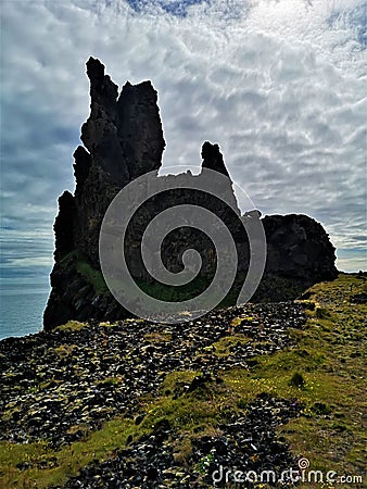 Landscapes of Iceland - Londrangar, Snaefellsness Peninsula Stock Photo