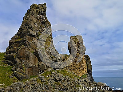 Landscapes of Iceland - Londrangar, Snaefellsness Peninsula Stock Photo