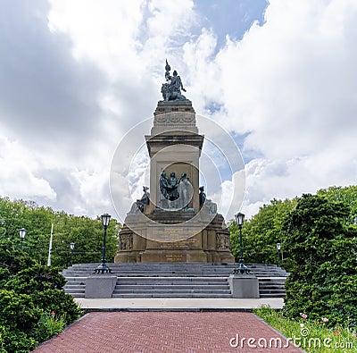 View of the Independence Monument in Den Haag Editorial Stock Photo