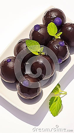 view Indulge in Kala Jamun, also known as Sweet Black Gulab. Stock Photo