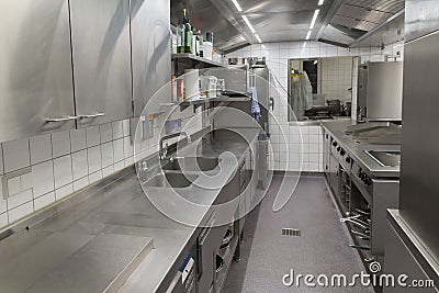 View of the industrial kitchen equipment Stock Photo