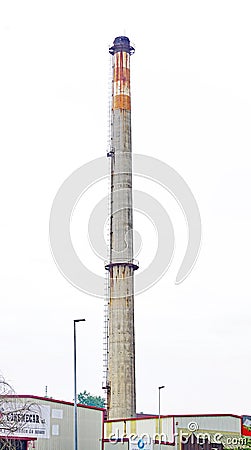 View of the industrial Langreo in the Autonomous Community of the Principality of Asturias Editorial Stock Photo