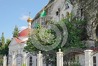 A view of the Inkerman monastery Stock Photo
